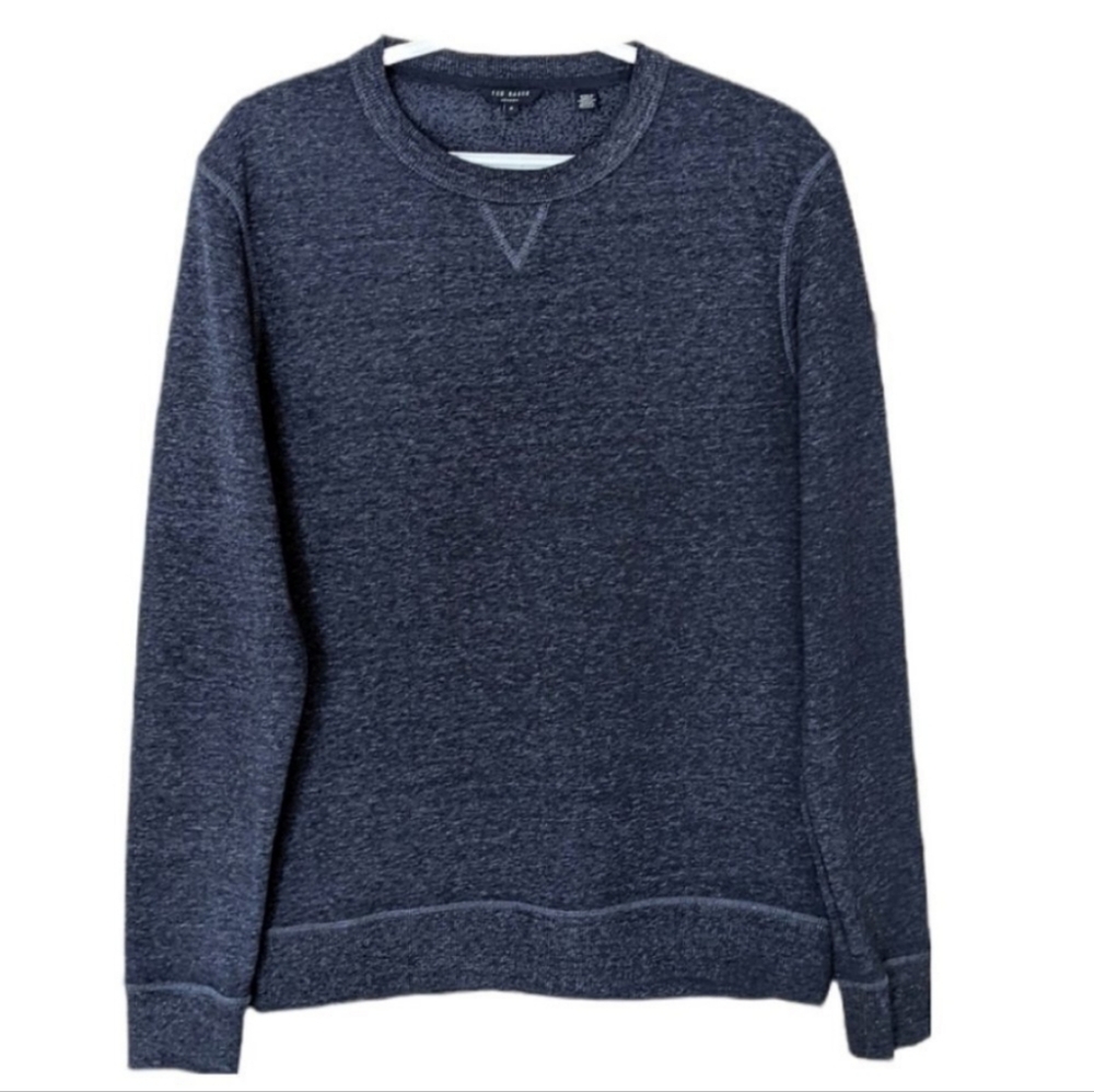 TED BAKER blue crew neck sweatshirt heather blue